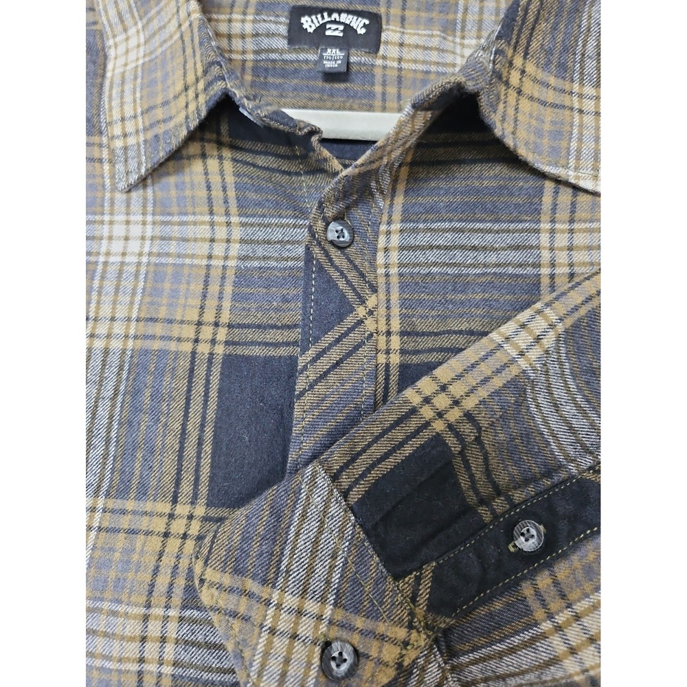 Billabong COASTLINE FLANNEL  Plaid XXL Men's Shirt Surf  Skater Grunge NWT